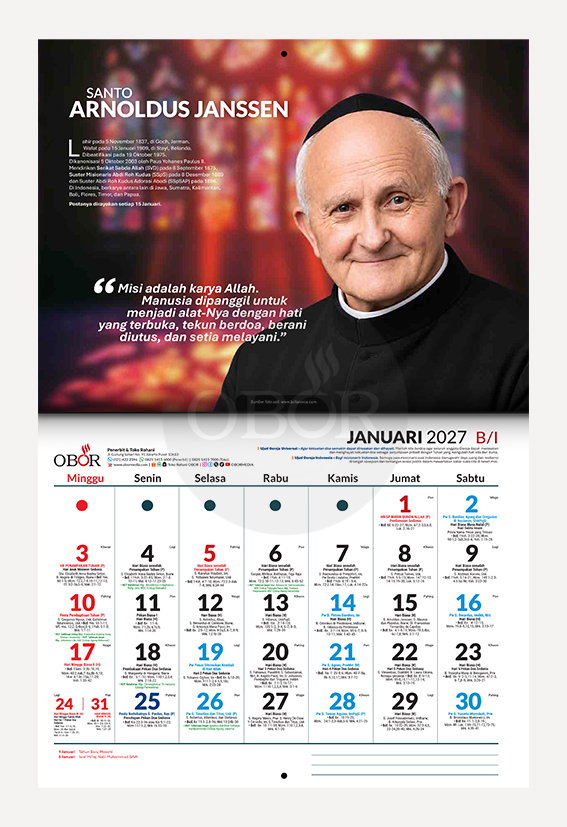 Kalender Liturgi 2027 – Dinding - Gambar 2